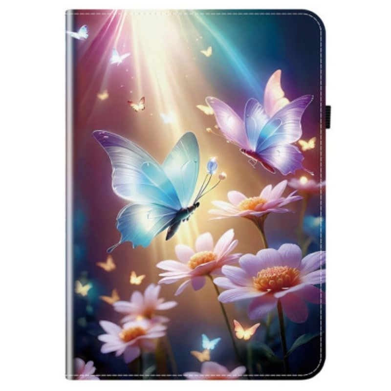 Cover Voor Samsung Galaxy Tab S10 Fe Plus Lichtgevende Vlinders