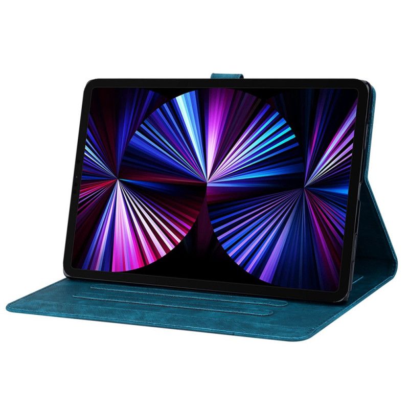 Leren Hoesje Voor Samsung Galaxy Tab S10 Fe Plus Kattenscène