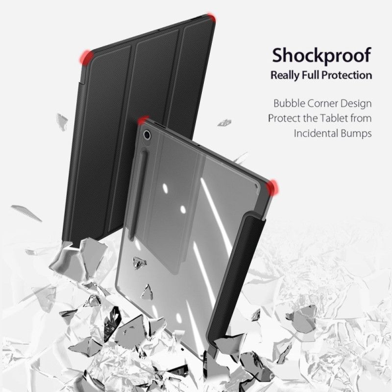 Samsung Galaxy Tab S10 Fe Plus Transparante Achterkant Met Drie Panelen