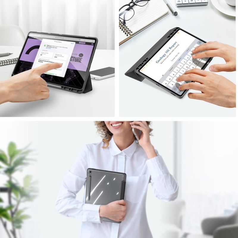 Samsung Galaxy Tab S10 Fe Plus Transparante Achterkant Met Drie Panelen