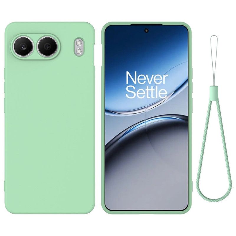 Cover Hoesje Oneplus Nord 4 Telefoonhoesje Vloeibare Siliconen Met Bandje