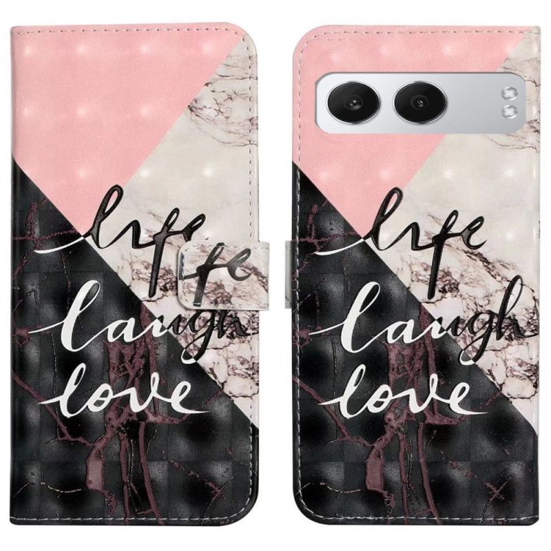 Flip Case Leren Oneplus Nord 4 3d-marmer
