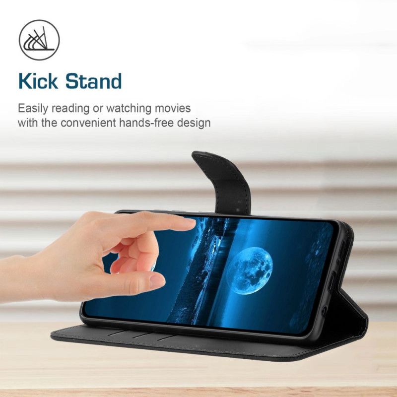 Flip Case Leren Oneplus Nord 4 Bandje Met Strepen En Trekkoordjes