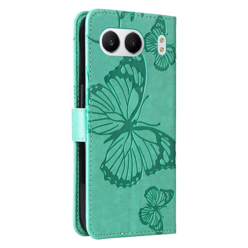 Flip Case Leren Oneplus Nord 4 Gigantische Vlinderband