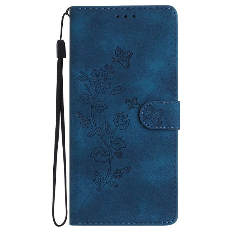 Leren Hoesje Oneplus Nord 4 Bloemenprint