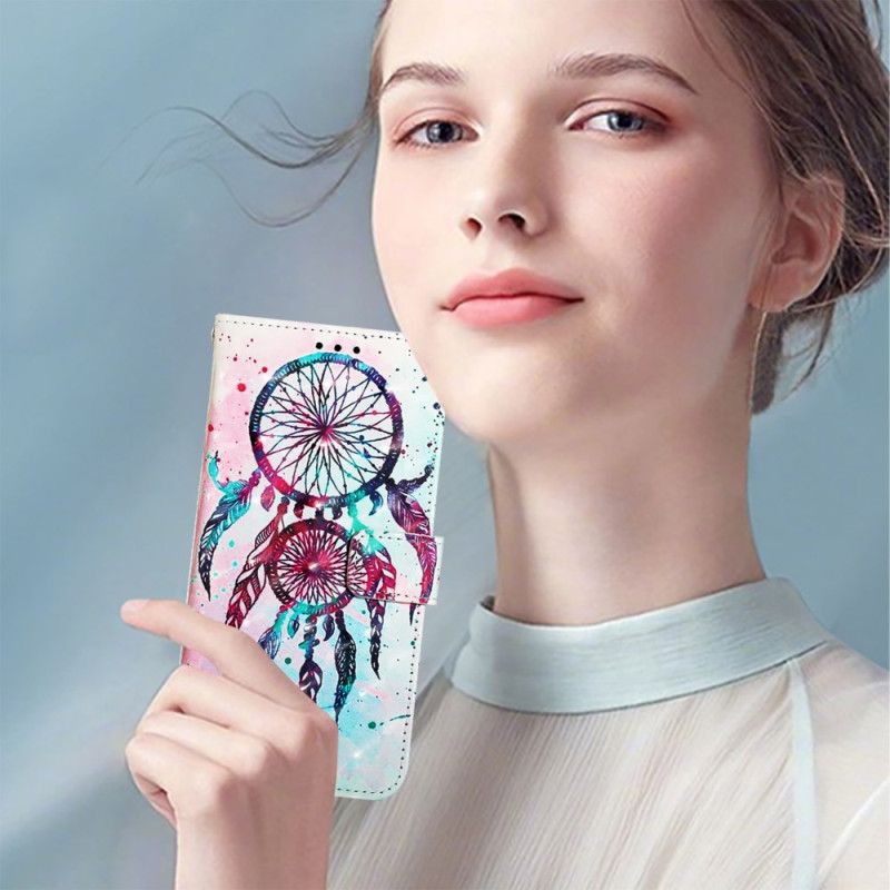 Leren Hoesje Oneplus Nord 4 Dromenvanger In Aquarel Bescherming Hoesje