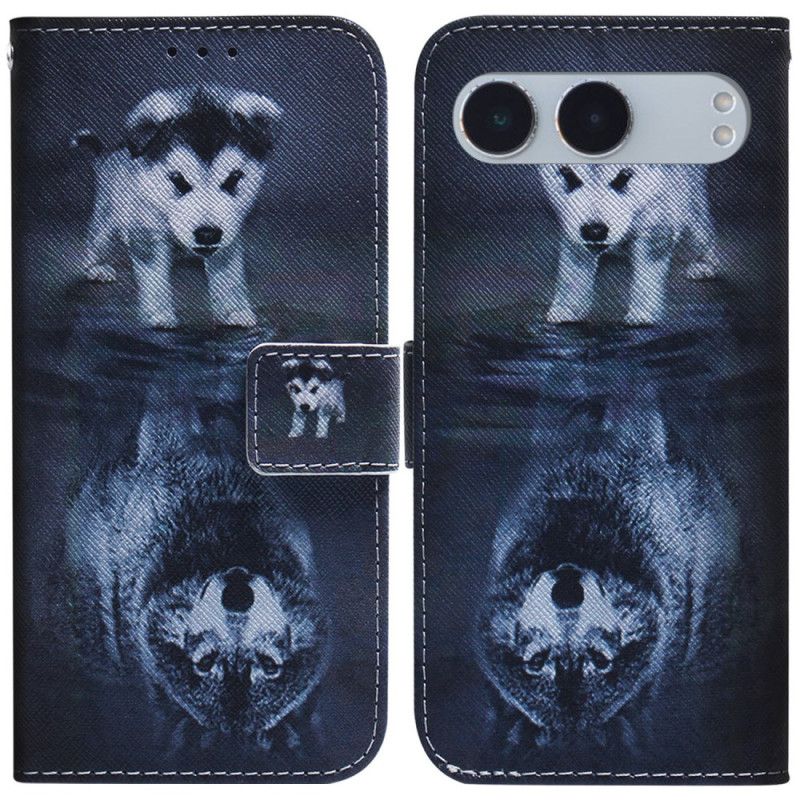 Leren Hoesje Oneplus Nord 4 Hond En Wolf Bescherming Hoesje
