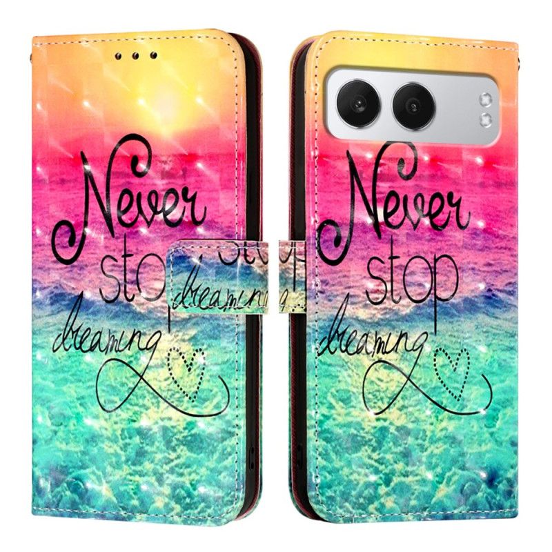 Leren Hoesje Oneplus Nord 4 Never Stop Dromen
