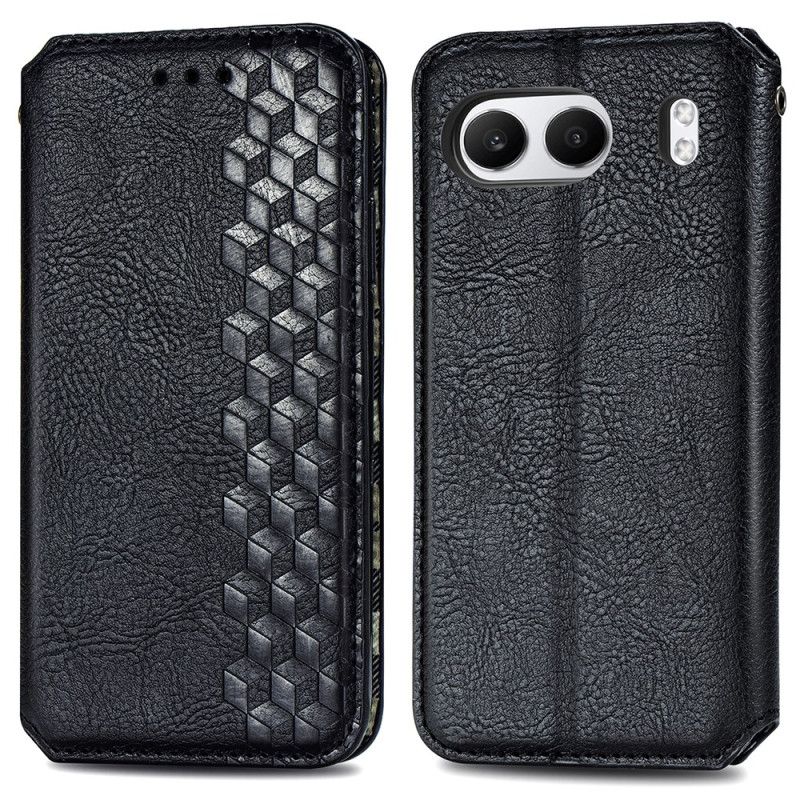 Leren Hoesje Oneplus Nord 4 Rand Met Suède-effect Bescherming Hoesje