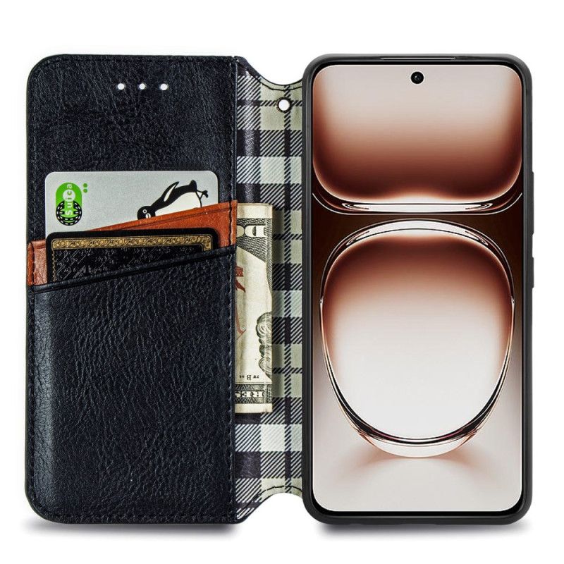 Leren Hoesje Oneplus Nord 4 Rand Met Suède-effect Bescherming Hoesje