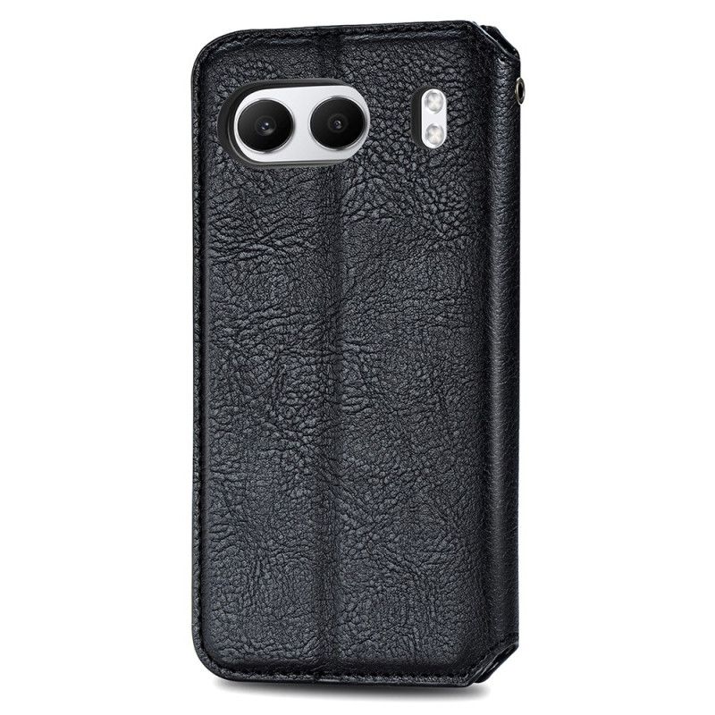 Leren Hoesje Oneplus Nord 4 Rand Met Suède-effect Bescherming Hoesje