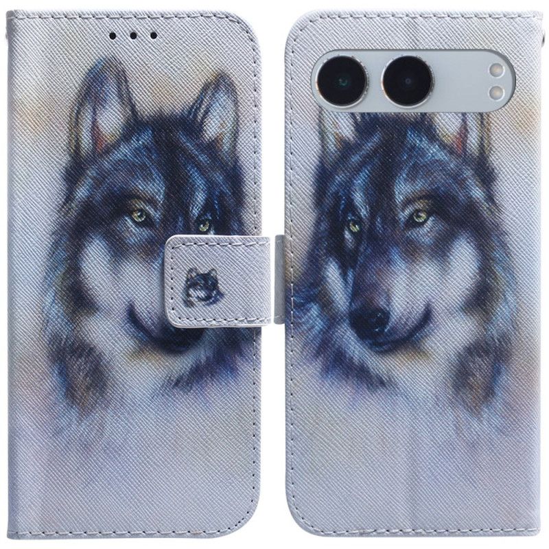 Leren Hoesje Oneplus Nord 4 Wolf Aquarel