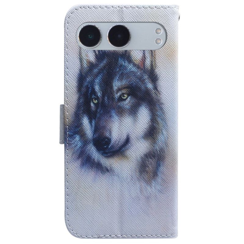 Leren Hoesje Oneplus Nord 4 Wolf Aquarel