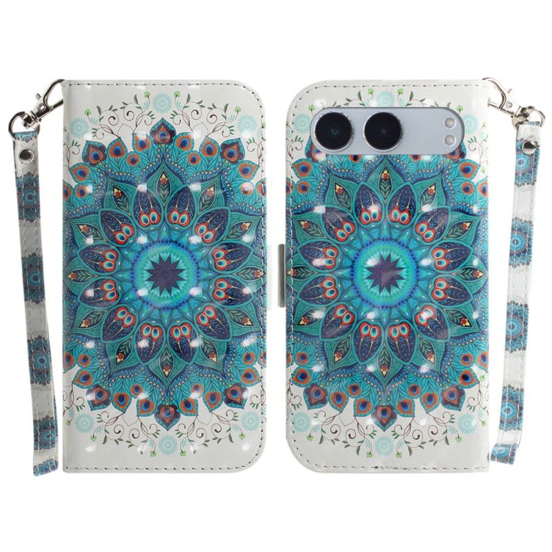 Leren Hoesje Voor Oneplus Nord 4 Groen Mandala Sleutelkoord