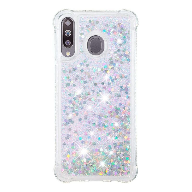 Case Hoesje Samsung Galaxy A70 Goud Zilver Telefoonhoesje Wens Glitter