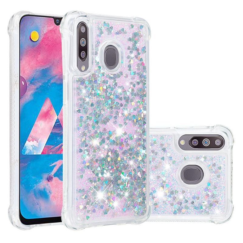 Case Hoesje Samsung Galaxy A70 Goud Zilver Telefoonhoesje Wens Glitter