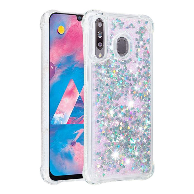 Case Hoesje Samsung Galaxy A70 Goud Zilver Telefoonhoesje Wens Glitter