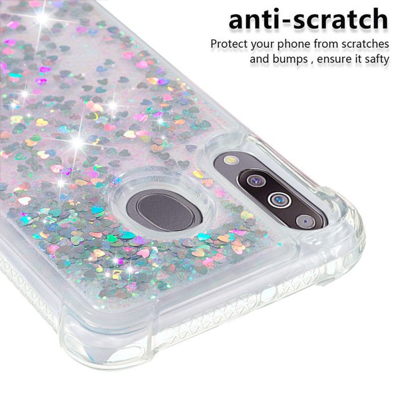 Case Hoesje Samsung Galaxy A70 Goud Zilver Telefoonhoesje Wens Glitter