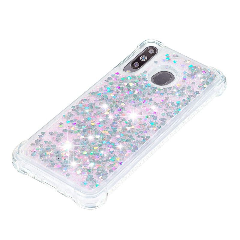 Case Hoesje Samsung Galaxy A70 Goud Zilver Telefoonhoesje Wens Glitter