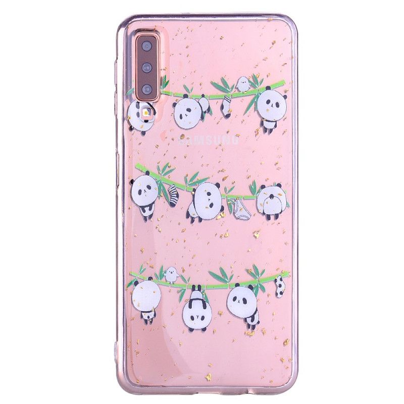 Case Hoesje Samsung Galaxy A70 Telefoonhoesje Leuke En Glitterpanda'S