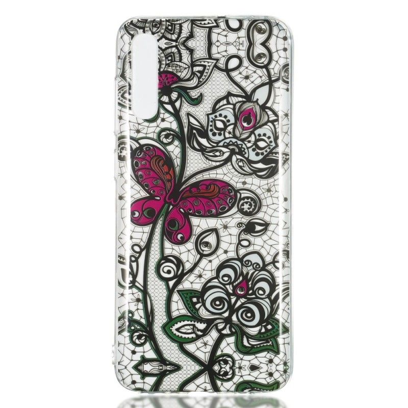 Case Hoesje Samsung Galaxy A70 Telefoonhoesje Vlinder En Kant