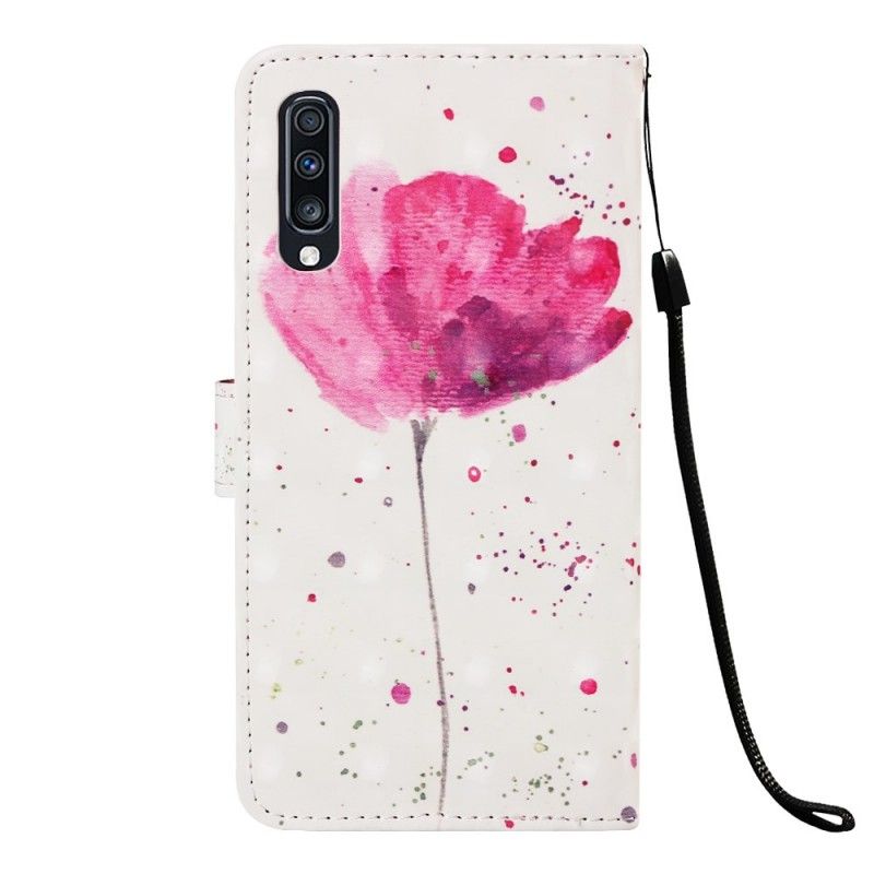 Cover Folio-hoesje Samsung Galaxy A70 Telefoonhoesje Aquarel Klaproos