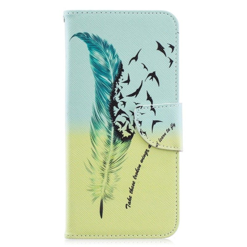 Cover Folio-hoesje Samsung Galaxy A70 Telefoonhoesje Leren Vliegen