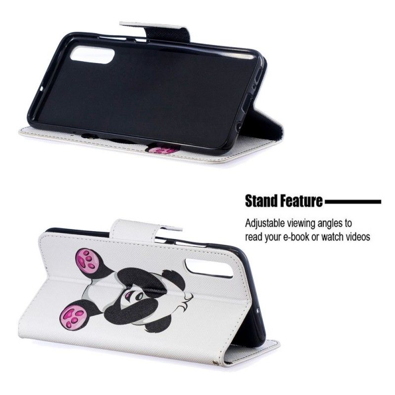 Cover Folio-hoesje Samsung Galaxy A70 Telefoonhoesje Leuke Panda