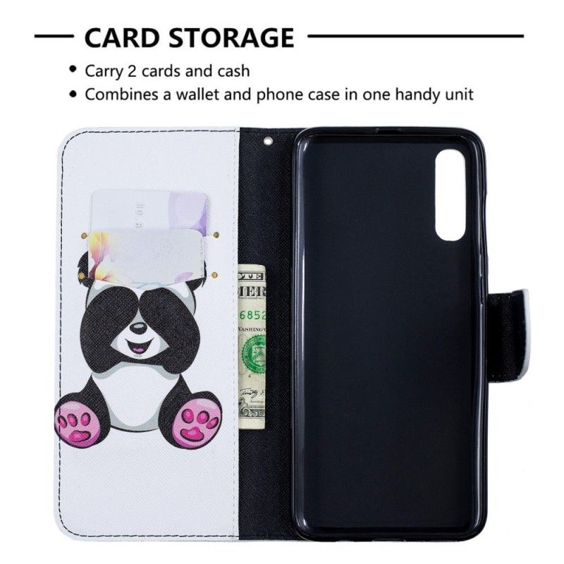 Cover Folio-hoesje Samsung Galaxy A70 Telefoonhoesje Leuke Panda