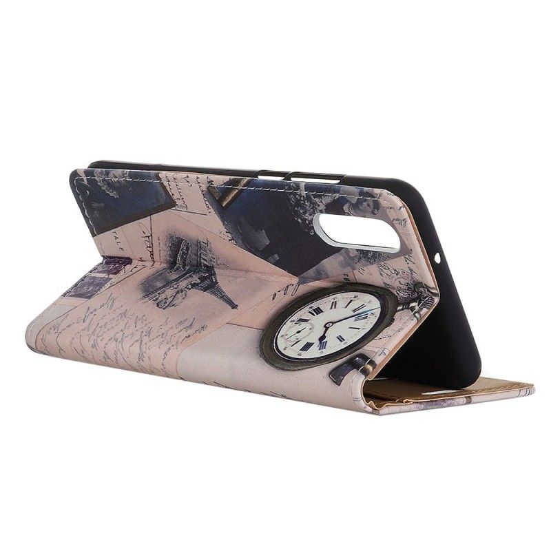 Flip Case Leren Samsung Galaxy A70 Eiffeltoren Van De Dichter