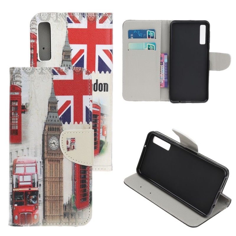 Flip Case Leren Samsung Galaxy A70 Leven In Londen
