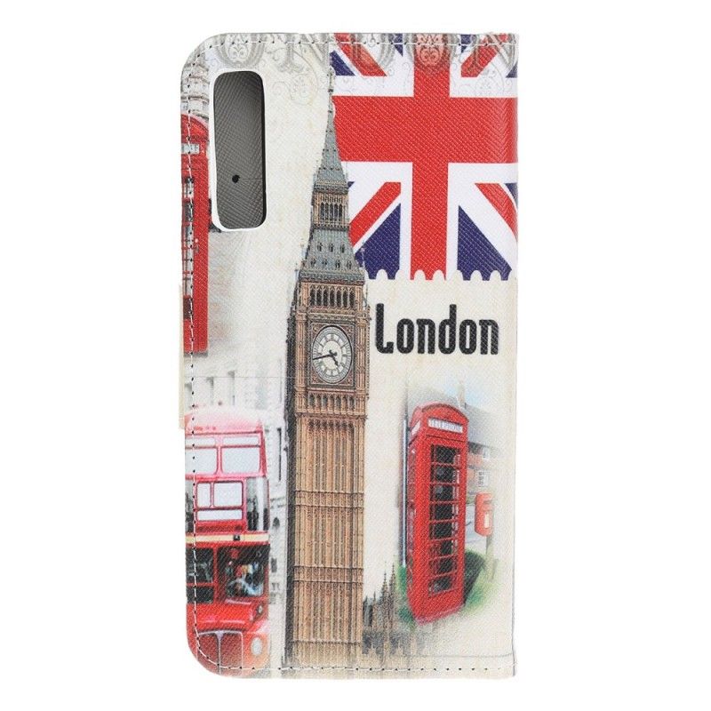 Flip Case Leren Samsung Galaxy A70 Leven In Londen