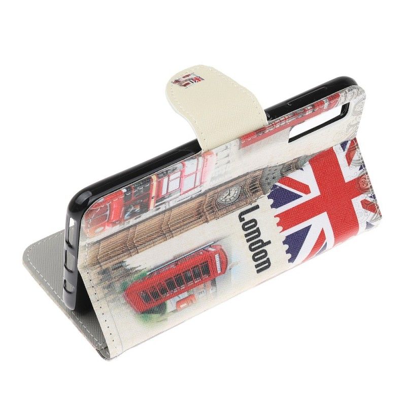 Flip Case Leren Samsung Galaxy A70 Leven In Londen