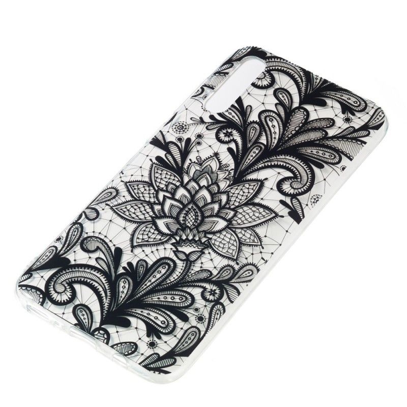 Hoesje Samsung Galaxy A70 Geborduurde Bloem