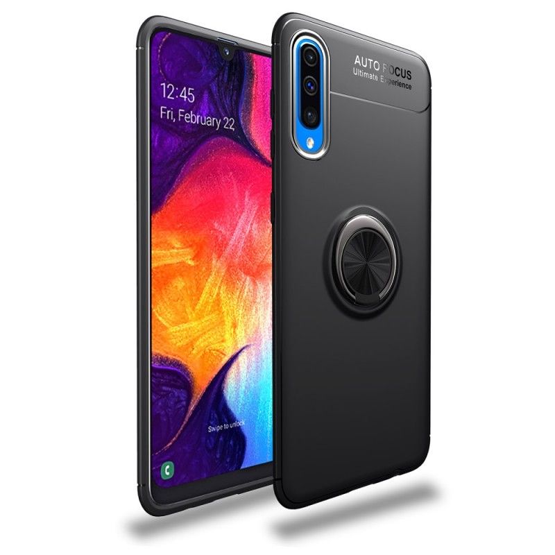 Hoesje Samsung Galaxy A70 Rood Zwart Roterende Ring
