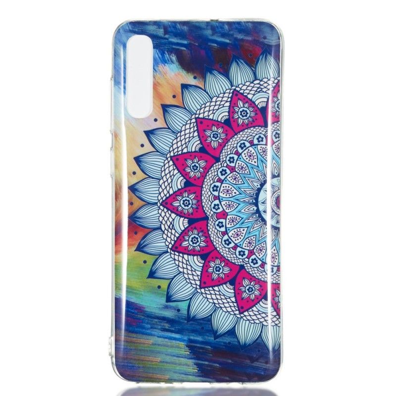 Hoesje Samsung Galaxy A70 Telefoonhoesje Fluorescerende Mandala