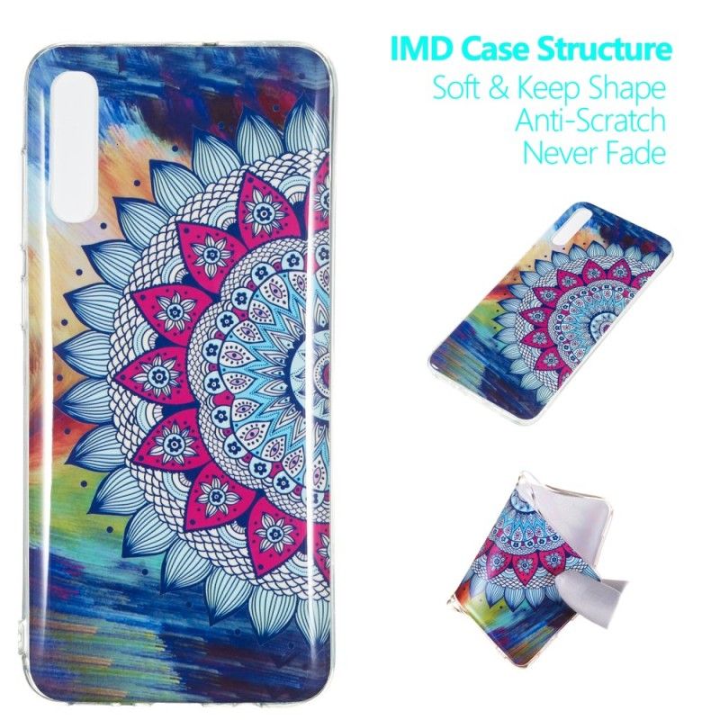 Hoesje Samsung Galaxy A70 Telefoonhoesje Fluorescerende Mandala