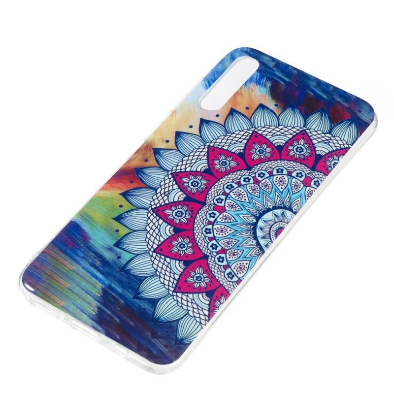 Hoesje Samsung Galaxy A70 Telefoonhoesje Fluorescerende Mandala