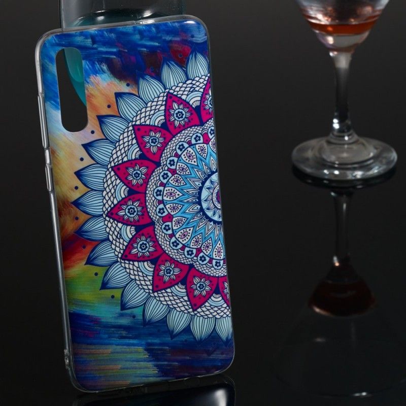 Hoesje Samsung Galaxy A70 Telefoonhoesje Fluorescerende Mandala