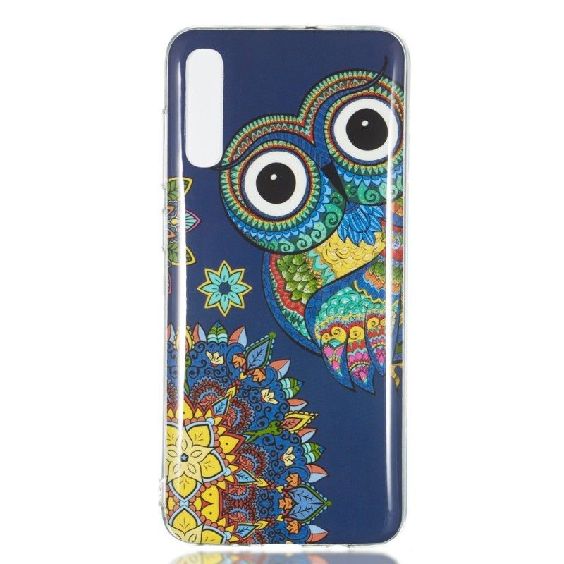 Hoesje Samsung Galaxy A70 Telefoonhoesje Fluorescerende Mandala-Uil