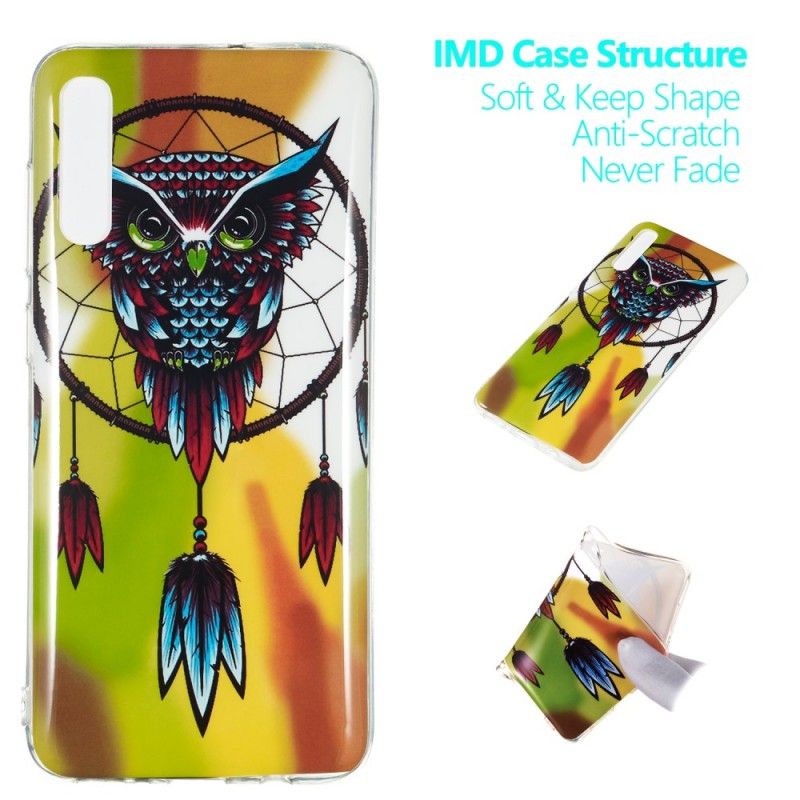 Hoesje Samsung Galaxy A70 Telefoonhoesje Fluorescerende Uil Dromenvanger