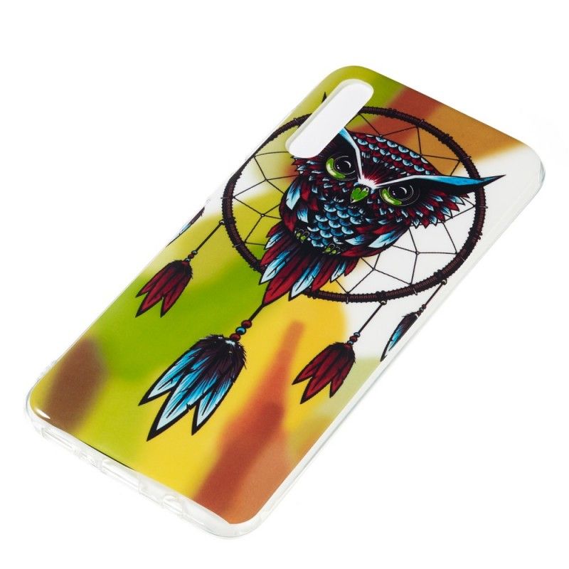 Hoesje Samsung Galaxy A70 Telefoonhoesje Fluorescerende Uil Dromenvanger