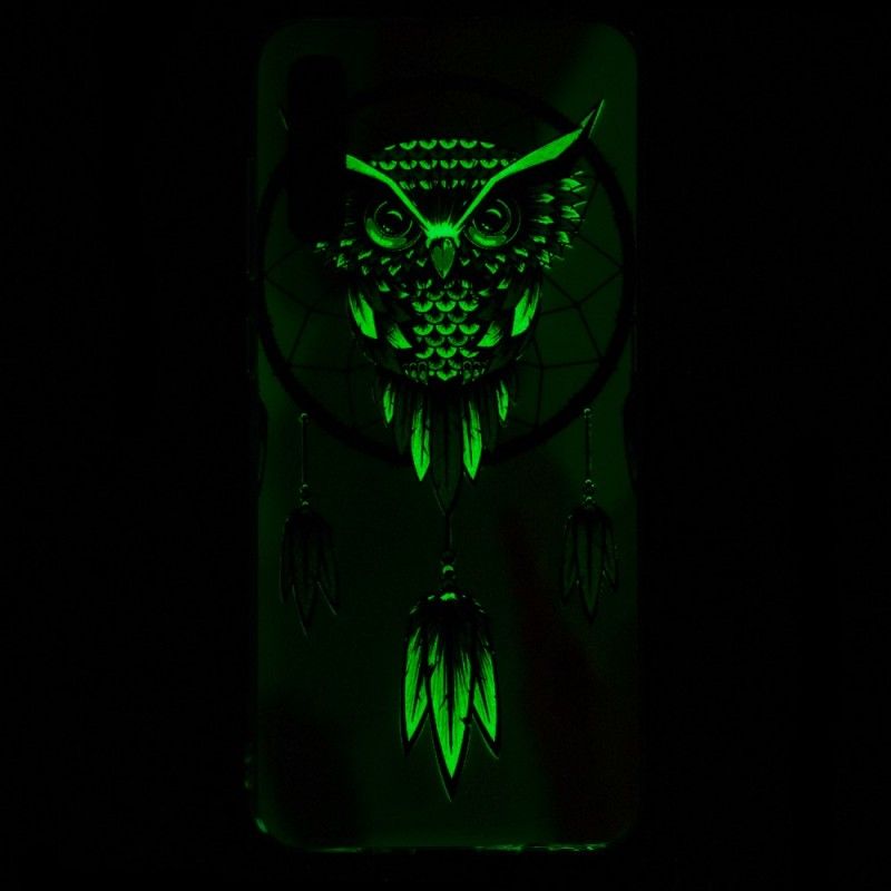 Hoesje Samsung Galaxy A70 Telefoonhoesje Fluorescerende Uil Dromenvanger