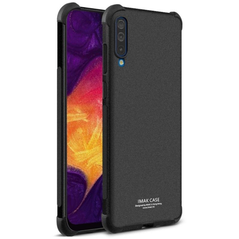 Hoesje Samsung Galaxy A70 Transparant Zwart Imak Huidgevoel