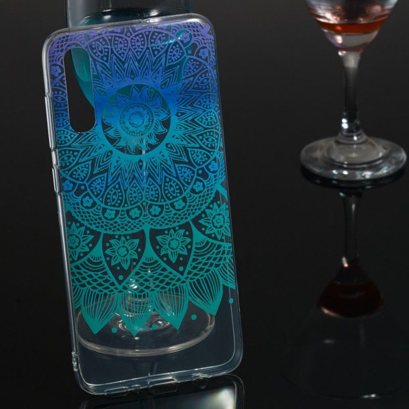 Hoesje voor Samsung Galaxy A70 Transparant Blauwe Mandala
