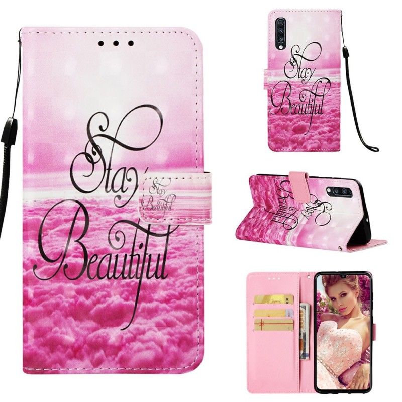 Leren Hoesje voor Samsung Galaxy A70 Blijf Mooi