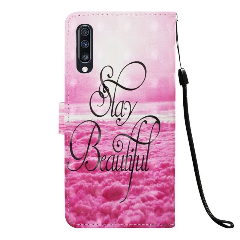 Leren Hoesje voor Samsung Galaxy A70 Blijf Mooi
