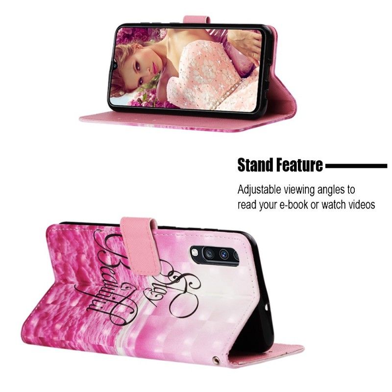 Leren Hoesje voor Samsung Galaxy A70 Blijf Mooi