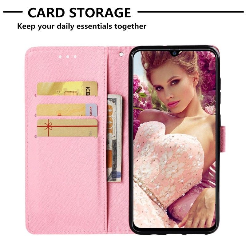 Leren Hoesje voor Samsung Galaxy A70 Blijf Mooi