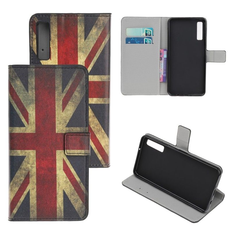 Leren Hoesje voor Samsung Galaxy A70 Engelse Vlag
